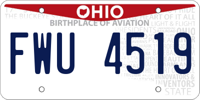 OH license plate FWU4519