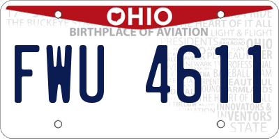 OH license plate FWU4611