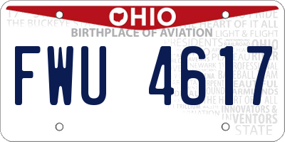 OH license plate FWU4617