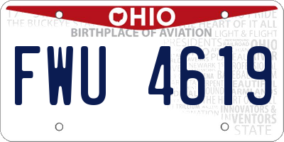 OH license plate FWU4619