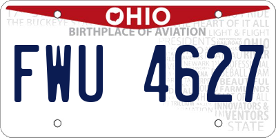 OH license plate FWU4627