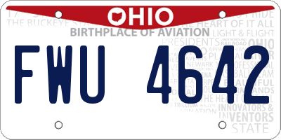 OH license plate FWU4642
