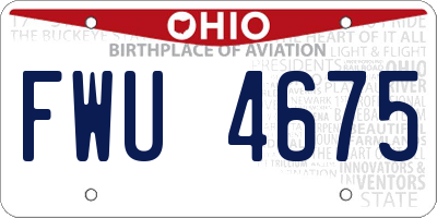 OH license plate FWU4675