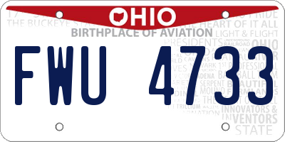 OH license plate FWU4733