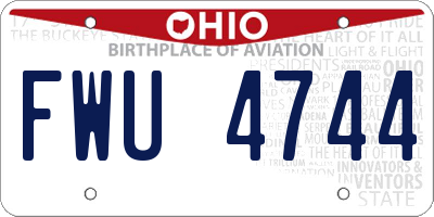 OH license plate FWU4744