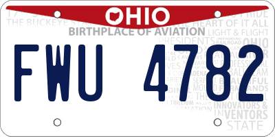 OH license plate FWU4782