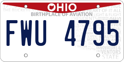 OH license plate FWU4795