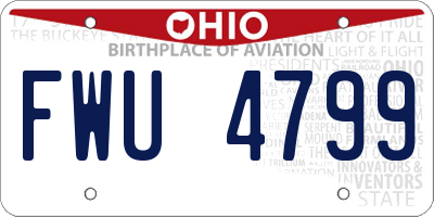 OH license plate FWU4799