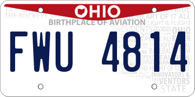 OH license plate FWU4814
