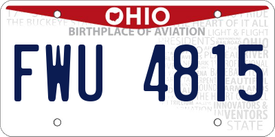 OH license plate FWU4815