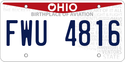OH license plate FWU4816