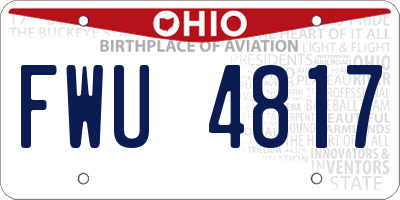 OH license plate FWU4817