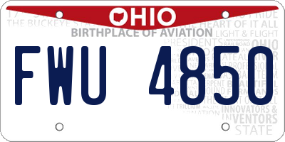 OH license plate FWU4850