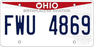 OH license plate FWU4869