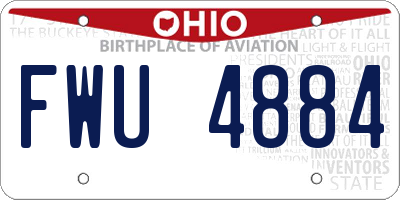 OH license plate FWU4884