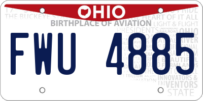 OH license plate FWU4885