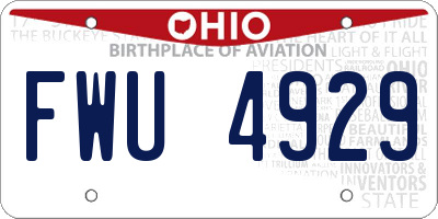 OH license plate FWU4929