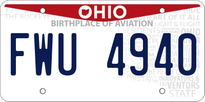 OH license plate FWU4940
