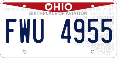 OH license plate FWU4955
