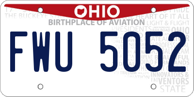 OH license plate FWU5052