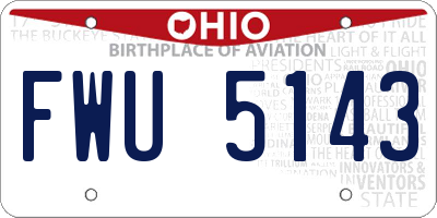 OH license plate FWU5143
