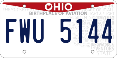 OH license plate FWU5144