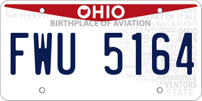 OH license plate FWU5164