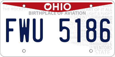 OH license plate FWU5186