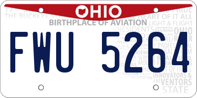 OH license plate FWU5264