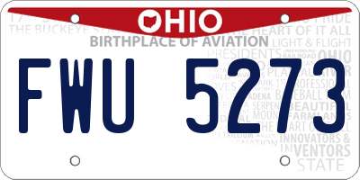 OH license plate FWU5273