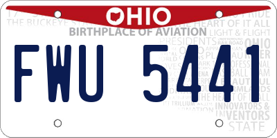 OH license plate FWU5441