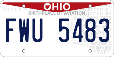 OH license plate FWU5483