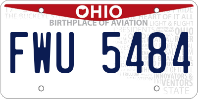 OH license plate FWU5484
