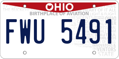 OH license plate FWU5491