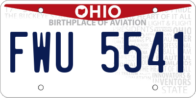 OH license plate FWU5541