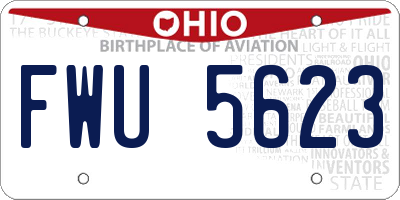 OH license plate FWU5623