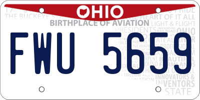 OH license plate FWU5659