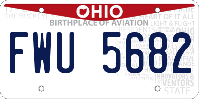 OH license plate FWU5682
