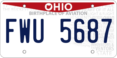 OH license plate FWU5687