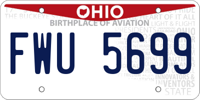 OH license plate FWU5699