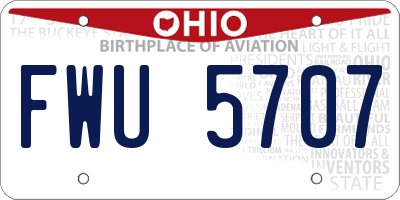 OH license plate FWU5707
