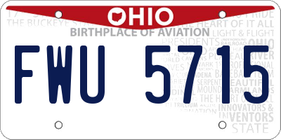 OH license plate FWU5715