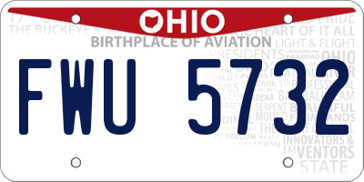OH license plate FWU5732