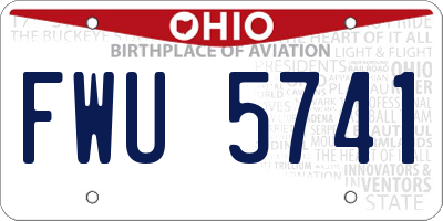 OH license plate FWU5741