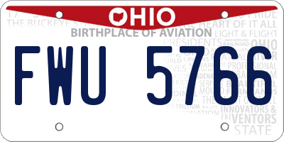 OH license plate FWU5766