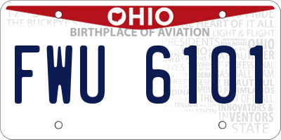 OH license plate FWU6101