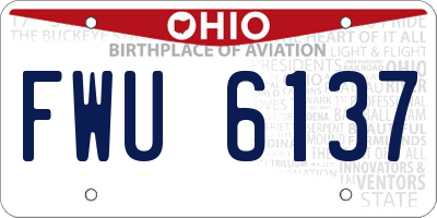 OH license plate FWU6137