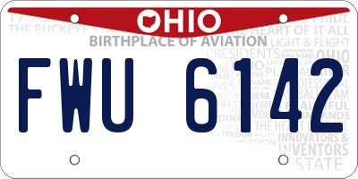 OH license plate FWU6142