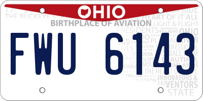 OH license plate FWU6143