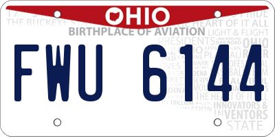 OH license plate FWU6144